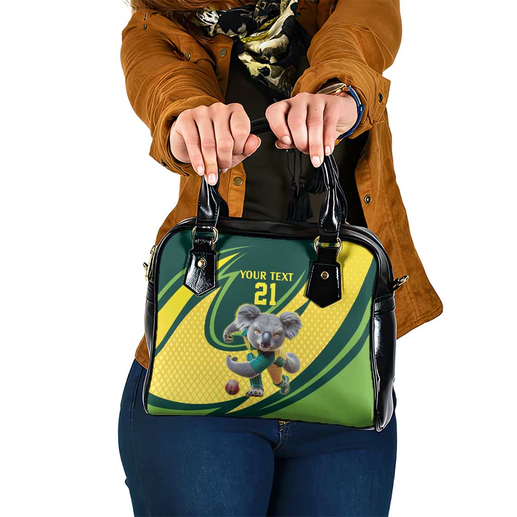 Australian Koala Bear Cricket Custom Shoulder Handbag Aussie National Color