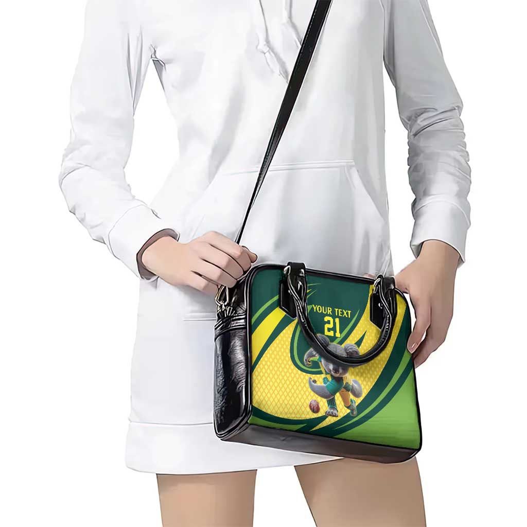 Australian Koala Bear Cricket Custom Shoulder Handbag Aussie National Color