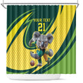 Australian Koala Bear Cricket Custom Shower Curtain Aussie National Color