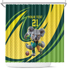 Australian Koala Bear Cricket Custom Shower Curtain Aussie National Color