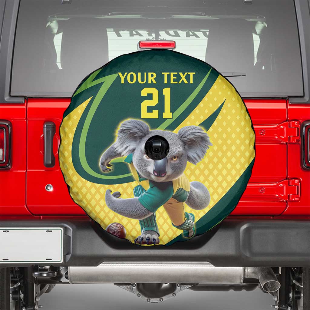 Australian Koala Bear Cricket Custom Spare Tire Cover Aussie National Color