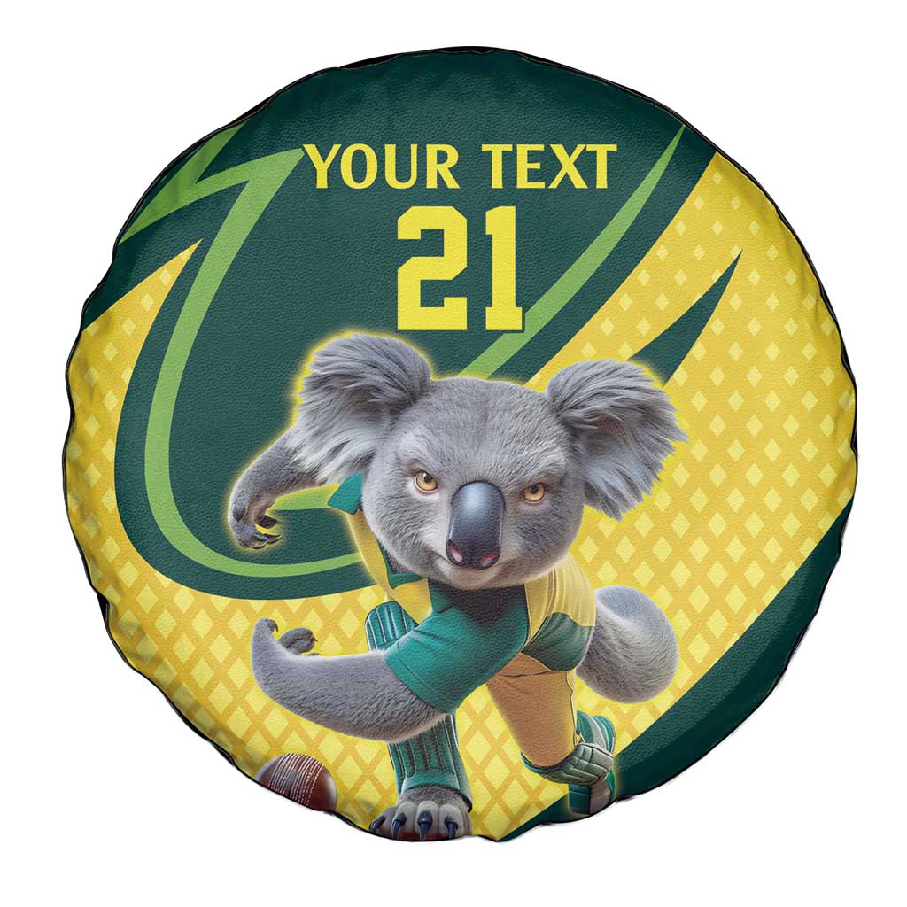 Australian Koala Bear Cricket Custom Spare Tire Cover Aussie National Color