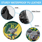 Australian Koala Bear Cricket Custom Spare Tire Cover Aussie National Color