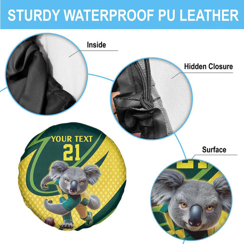 Australian Koala Bear Cricket Custom Spare Tire Cover Aussie National Color