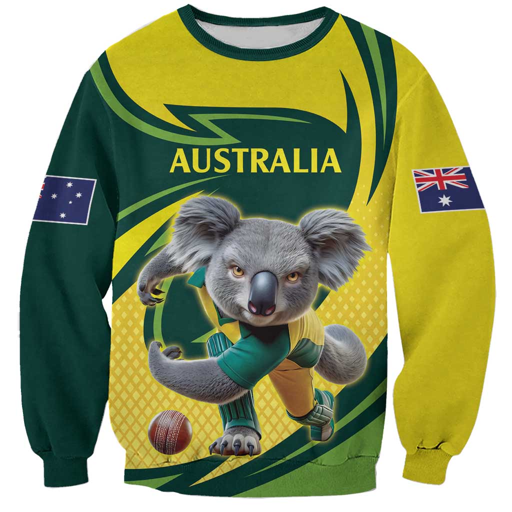 Australian Koala Bear Cricket Custom Sweatshirt Aussie National Color
