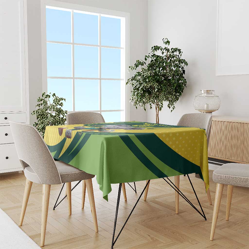 Australian Koala Bear Cricket Custom Tablecloth Aussie National Color