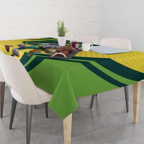 Australian Koala Bear Cricket Custom Tablecloth Aussie National Color