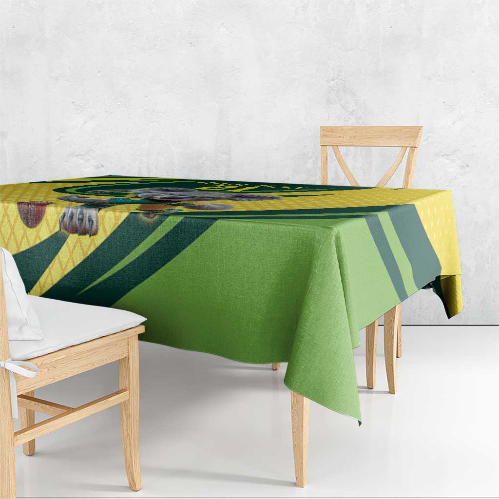 Australian Koala Bear Cricket Custom Tablecloth Aussie National Color