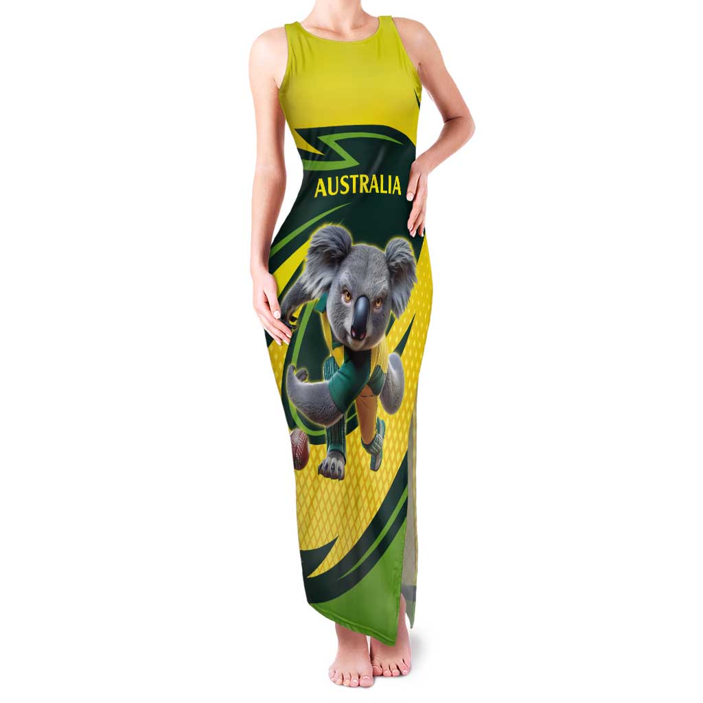 Australian Koala Bear Cricket Custom Tank Maxi Dress Aussie National Color