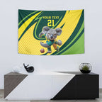 Australian Koala Bear Cricket Custom Tapestry Aussie National Color