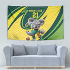 Australian Koala Bear Cricket Custom Tapestry Aussie National Color