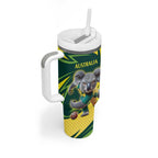 Australian Koala Bear Cricket Custom Tumbler With Handle Aussie National Color