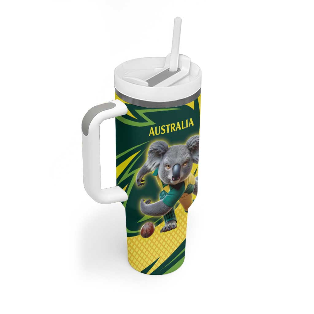 Australian Koala Bear Cricket Custom Tumbler With Handle Aussie National Color