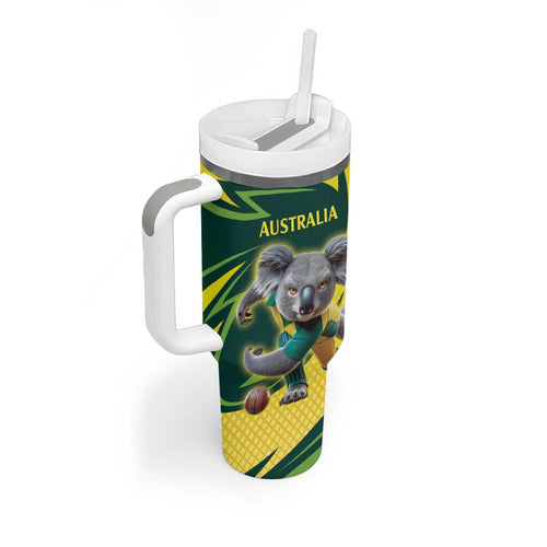 Australian Koala Bear Cricket Custom Tumbler With Handle Aussie National Color