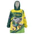 Australian Koala Bear Cricket Custom Wearable Blanket Hoodie Aussie National Color