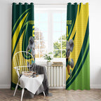 Australian Koala Bear Cricket Custom Window Curtain Aussie National Color