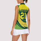 Australian Koala Bear Cricket Custom Women Sleeveless Polo Shirt Aussie National Color