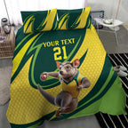 Australian Tasmanian Pademelon Cricket Custom Bedding Set Aussie National Color