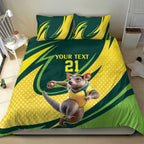Australian Tasmanian Pademelon Cricket Custom Bedding Set Aussie National Color