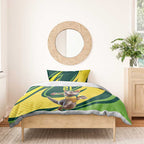 Australian Tasmanian Pademelon Cricket Custom Bedding Set Aussie National Color
