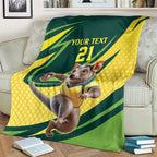 Australian Tasmanian Pademelon Cricket Custom Blanket Aussie National Color