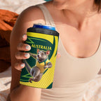 Australian Tasmanian Pademelon Cricket Custom 4 in 1 Can Cooler Tumbler Aussie National Color