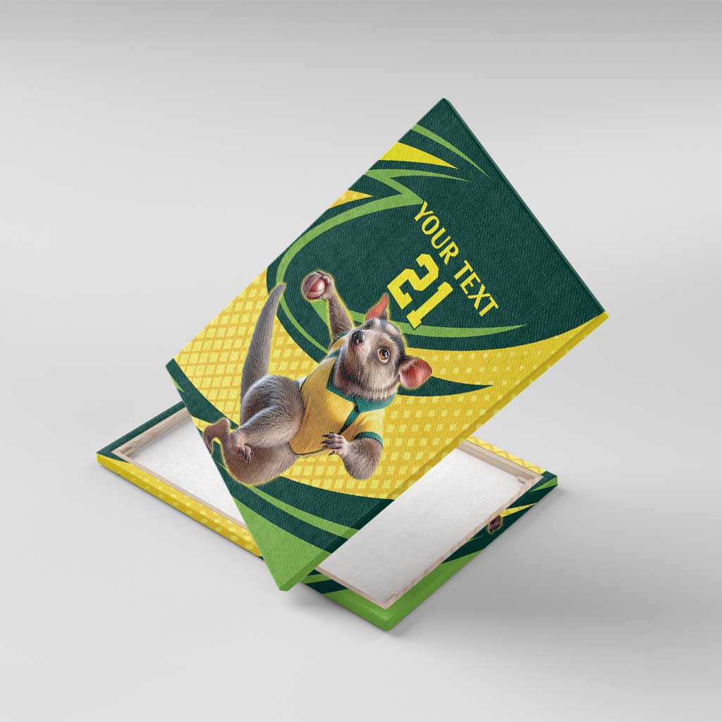Australian Tasmanian Pademelon Cricket Custom Canvas Wall Art Aussie National Color