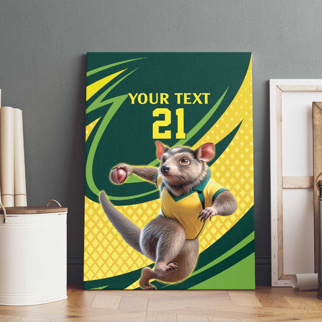 Australian Tasmanian Pademelon Cricket Custom Canvas Wall Art Aussie National Color