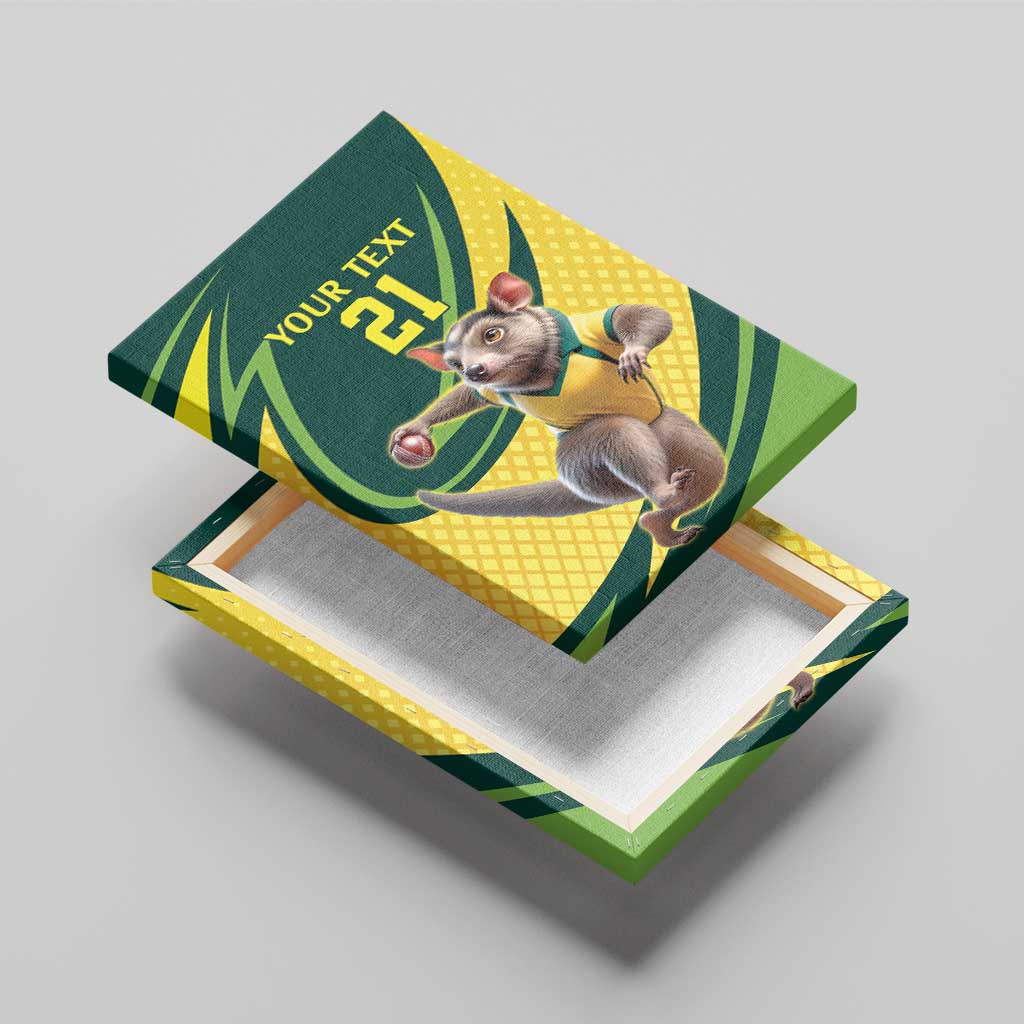 Australian Tasmanian Pademelon Cricket Custom Canvas Wall Art Aussie National Color