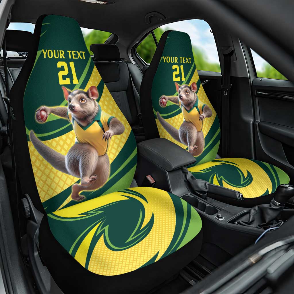 Australian Tasmanian Pademelon Cricket Custom Car Seat Cover Aussie National Color
