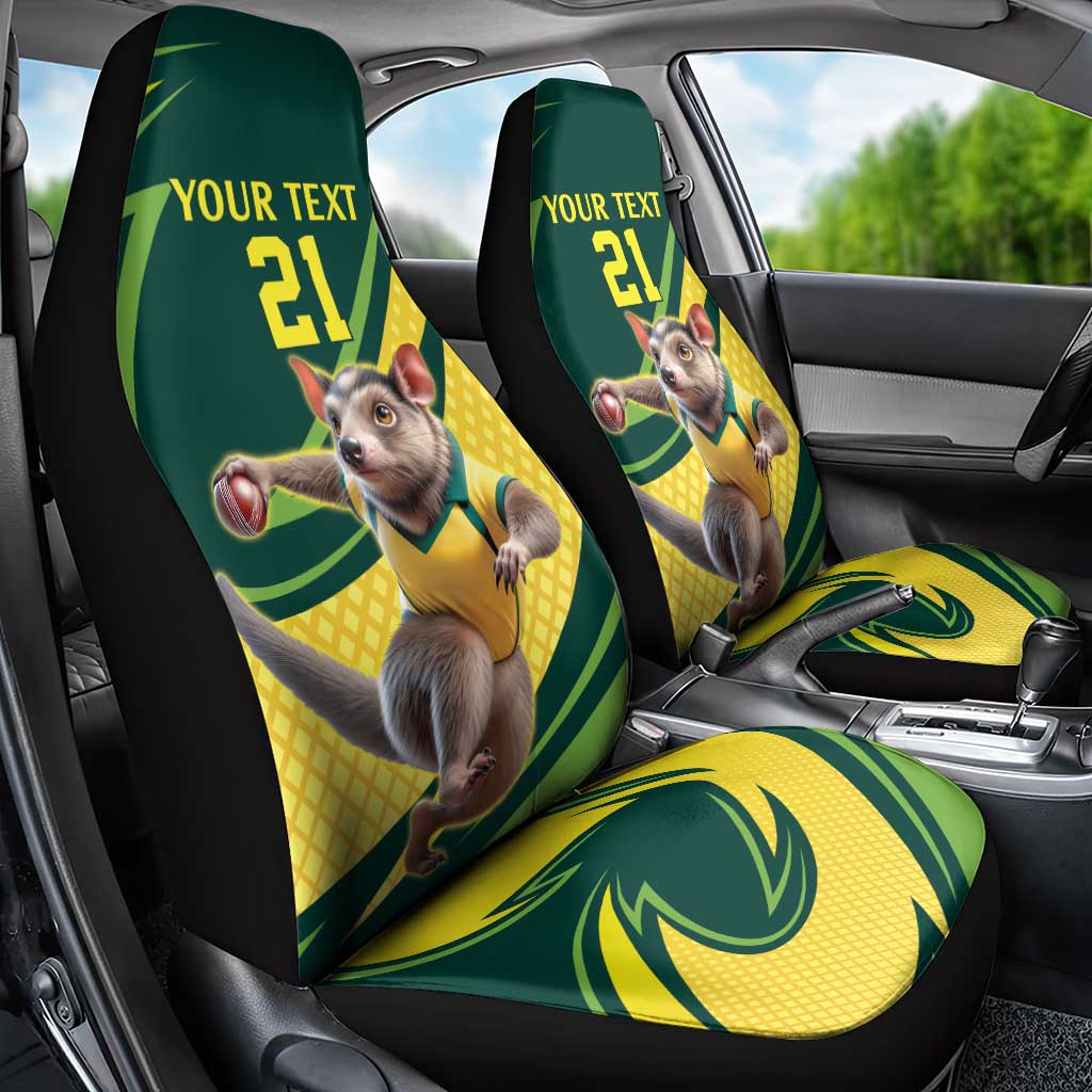Australian Tasmanian Pademelon Cricket Custom Car Seat Cover Aussie National Color