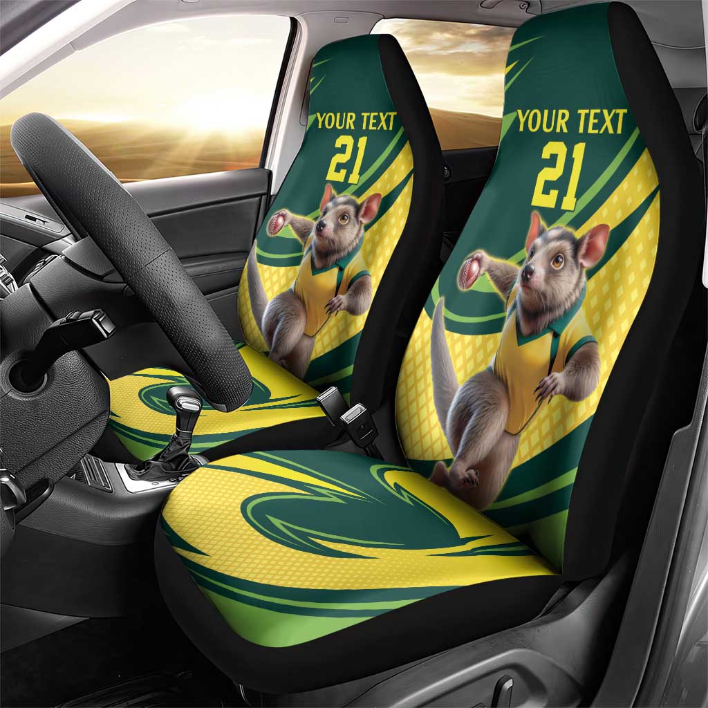 Australian Tasmanian Pademelon Cricket Custom Car Seat Cover Aussie National Color