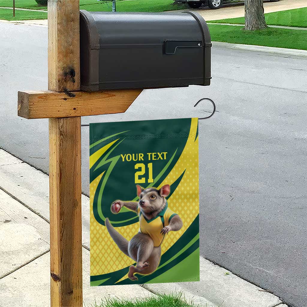 Australian Tasmanian Pademelon Cricket Custom Garden Flag Aussie National Color