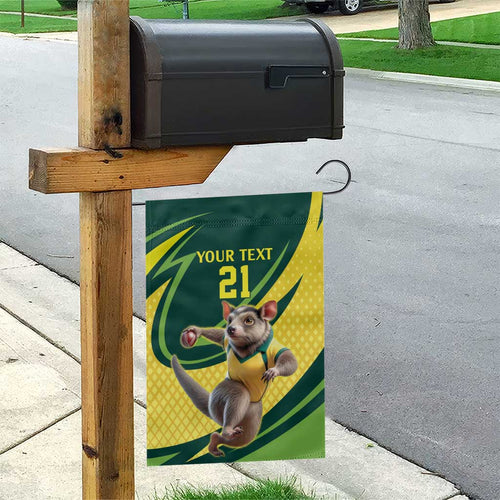 Australian Tasmanian Pademelon Cricket Custom Garden Flag Aussie National Color