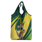 Australian Tasmanian Pademelon Cricket Custom Grocery Bag Aussie National Color