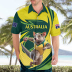 Australian Tasmanian Pademelon Cricket Custom Hawaiian Shirt Aussie National Color