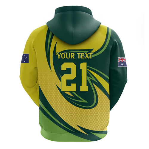 Australian Tasmanian Pademelon Cricket Custom Hoodie Aussie National Color