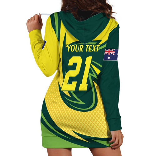 Australian Tasmanian Pademelon Cricket Custom Hoodie Dress Aussie National Color