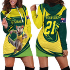 Australian Tasmanian Pademelon Cricket Custom Hoodie Dress Aussie National Color