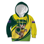 Australian Tasmanian Pademelon Cricket Custom Kid Hoodie Aussie National Color