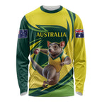 Australian Tasmanian Pademelon Cricket Custom Long Sleeve Shirt Aussie National Color