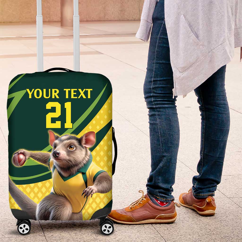 Australian Tasmanian Pademelon Cricket Custom Luggage Cover Aussie National Color