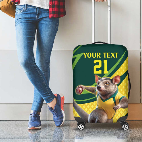 Australian Tasmanian Pademelon Cricket Custom Luggage Cover Aussie National Color