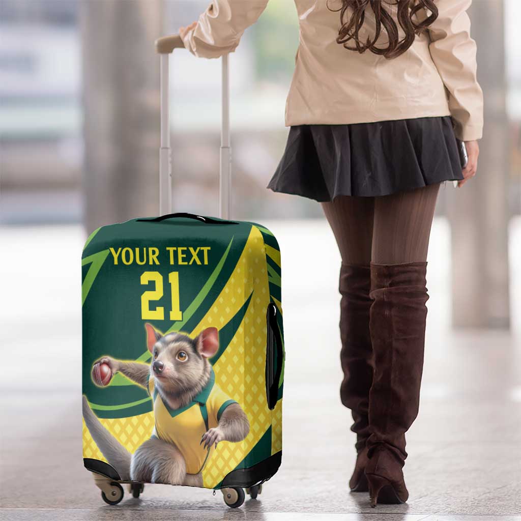 Australian Tasmanian Pademelon Cricket Custom Luggage Cover Aussie National Color