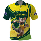 Australian Tasmanian Pademelon Cricket Custom Polo Shirt Aussie National Color