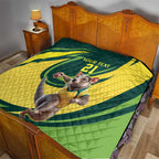 Australian Tasmanian Pademelon Cricket Custom Quilt Aussie National Color