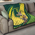 Australian Tasmanian Pademelon Cricket Custom Quilt Aussie National Color