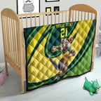 Australian Tasmanian Pademelon Cricket Custom Quilt Aussie National Color