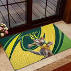 Australian Tasmanian Pademelon Cricket Custom Rubber Doormat Aussie National Color