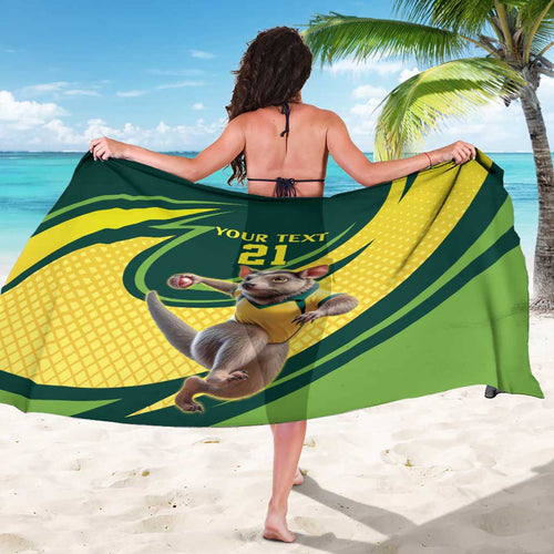 Australian Tasmanian Pademelon Cricket Custom Sarong Aussie National Color